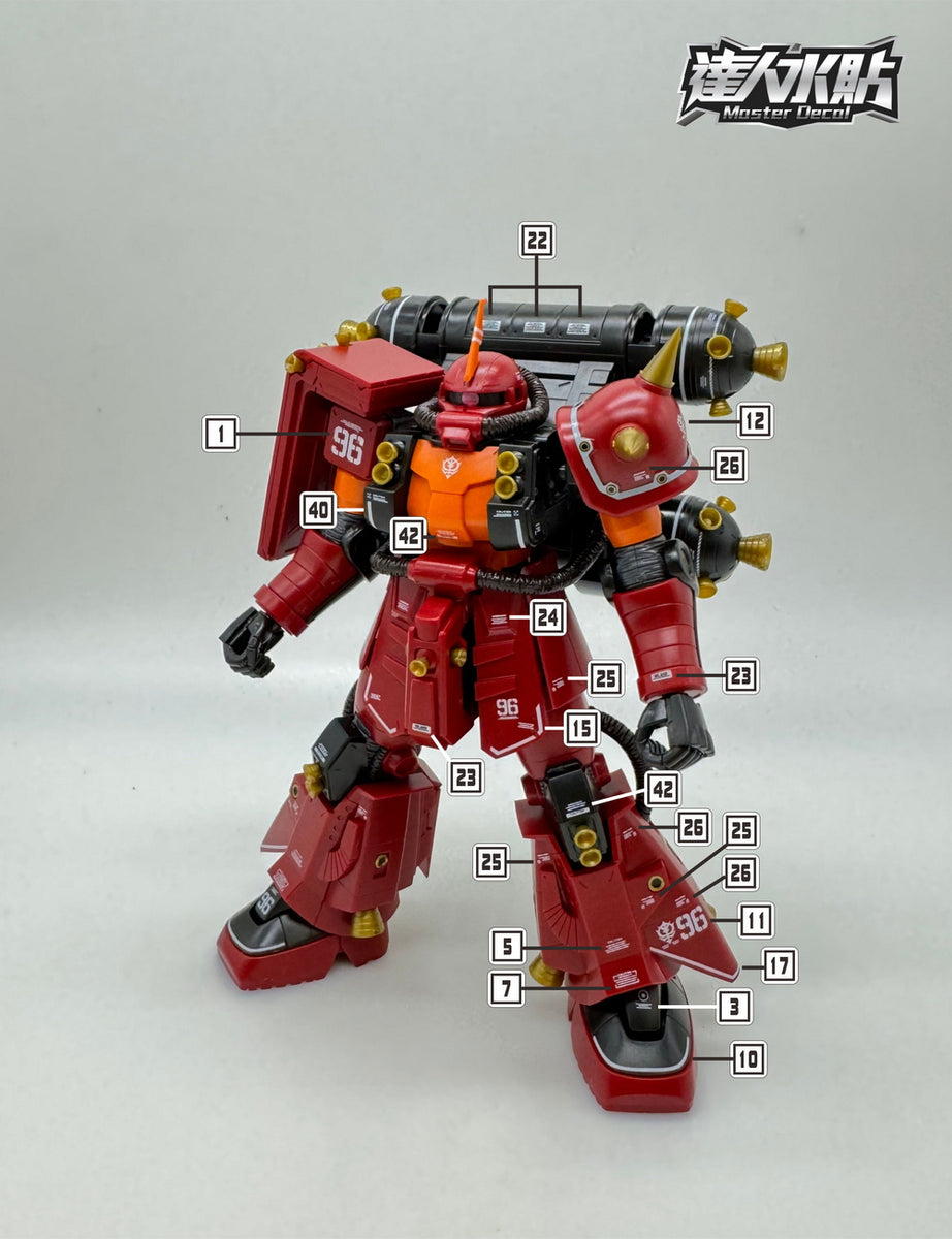 MASTER DECAL H021 HG Psycho Zaku (precut decal) – Samueldecal & DL