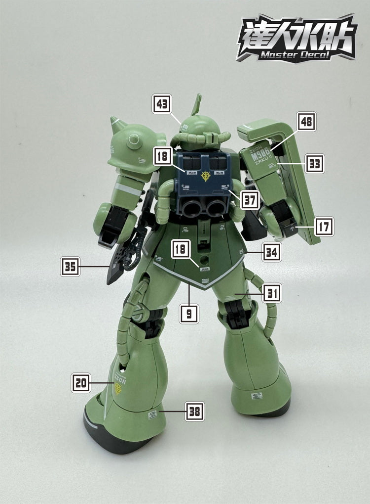 MASTER DECAL H028 HG GTO ZakuII (precut decal) – Samueldecal & DL