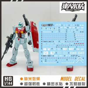MASTER DECAL H037 HG GTO GM (Shoulder Cannon/Missile Pod) (precut decal)