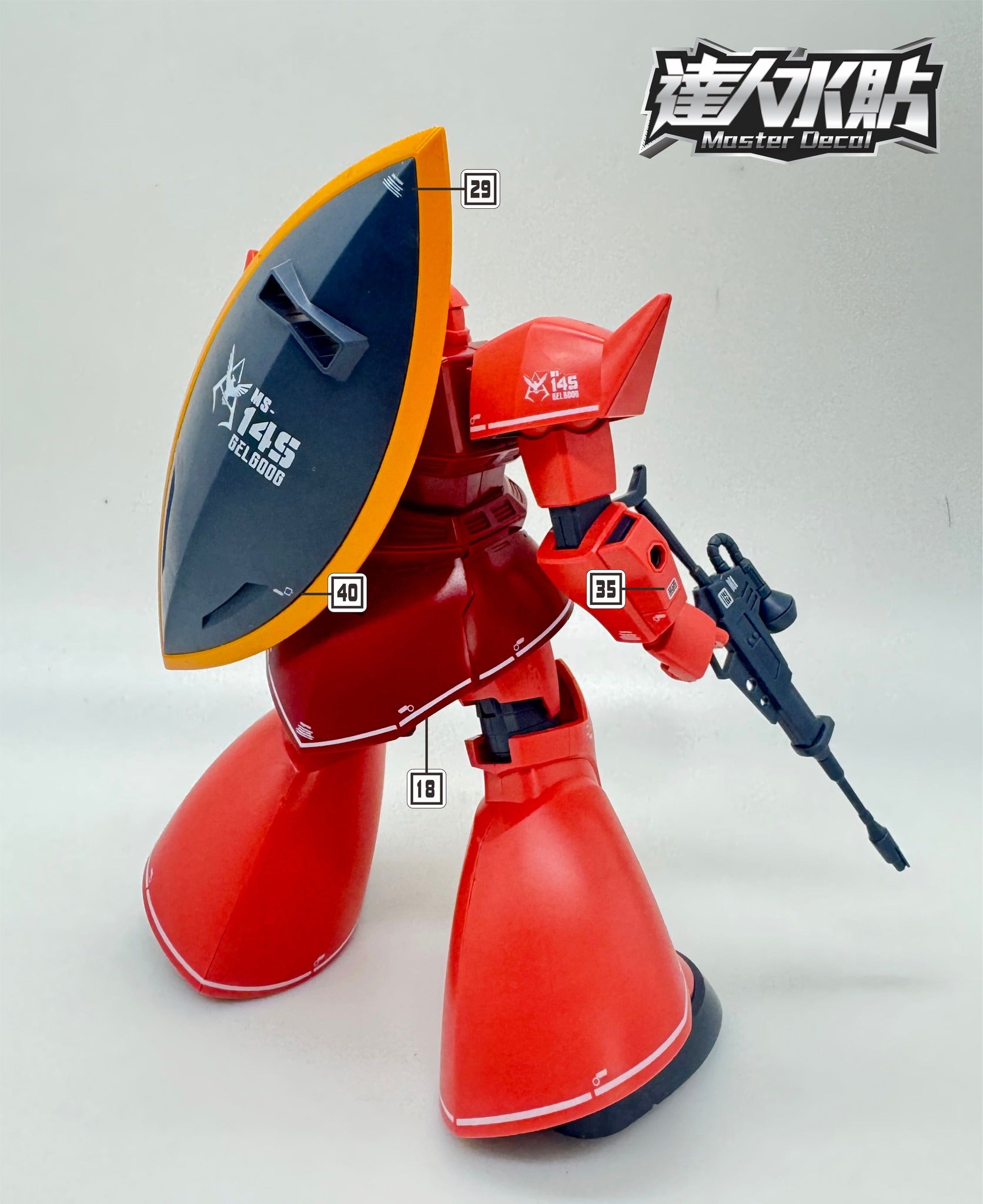 MASTER DECAL H060 HG Gelgoog （red comet ver+ normal ver