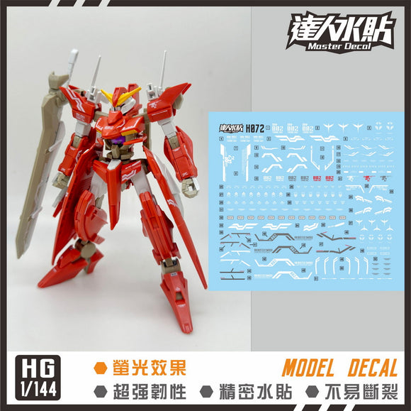 MASTER DECAL H072 HG Gundam Throne Zwei