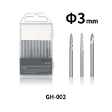 Dspiae GH Tungsten Steel Grinding Bits (Double Flute, 3 pcs) - GH-002