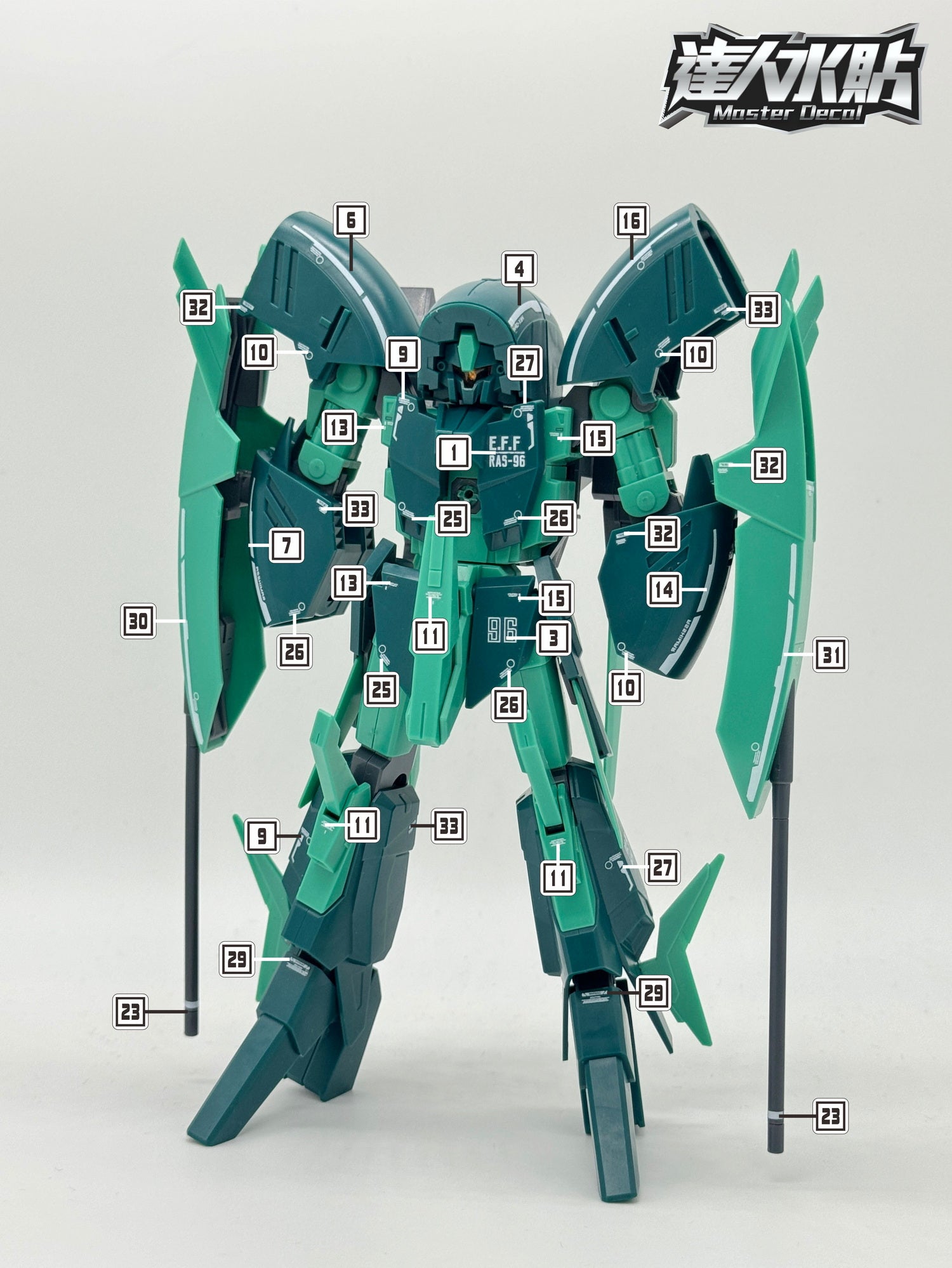 MASTER DECAL H156 1/144 HGUC Anksha – Samueldecal & DL model shop