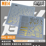 MASTER DECAL M014 1/100 MG Sazabi Ver.Ka(Gold Metallic)