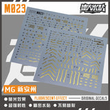 MASTER DECAL M023 1/100 MG Sinanju(Gold Metallic)