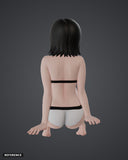 Comoli Harcourt Bikini colour render rear - reference image, painted figure not included