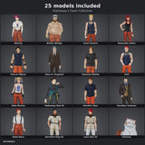 Hathaway's Flash Collection - 25 models included, colour reference image, painted figures not included