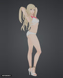 Gigi Andalucia - Bikini 01 colour render front - reference image, painted figure not included