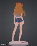 Asuka Casual Wear colour render rear - reference image, painted figure not included