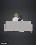 Reze and Denji colour render rear - reference image, painted figure not included