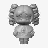 Frieren Curly Hair Chibi STL - front view