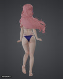 Lacus Clyne Bikini colour render rear - reference image, painted figure not included