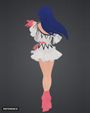 Lynn Minmay 01 colour render rear - reference image, painted figure not included