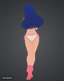 Lynn Minmay 02 colour render rear - reference image, painted figure not included