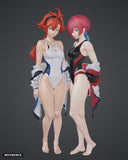 Suletta Mercury & Miorine Rembran colour render front - reference image, painted figure not included