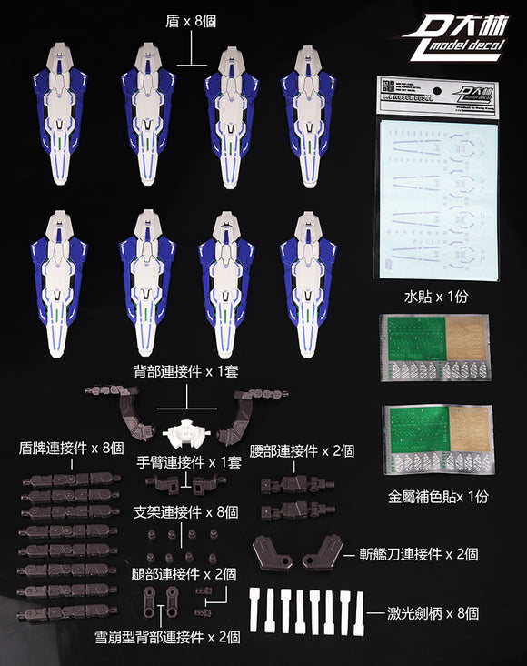 DL > A. White shields: Astraea / Avalanche set (For Bandai MB use)