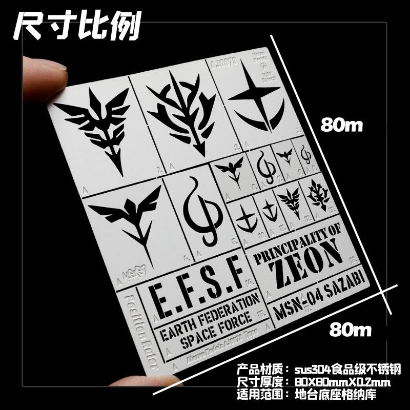 Alexen AJ0116 Spray Stencil Kit For Realistic Model Chipping & Weathering Effects - 80mm Template 5 thumbnail image